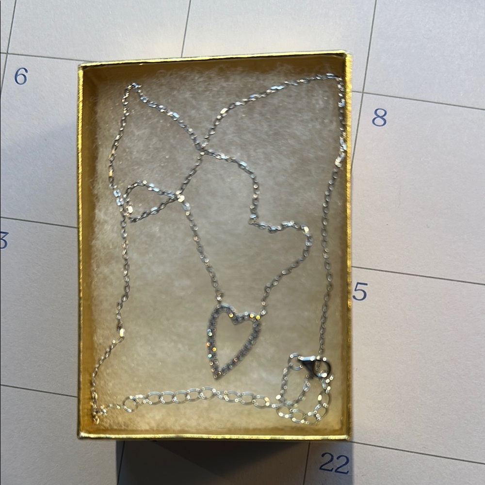 Elegant Silver Heart Necklace